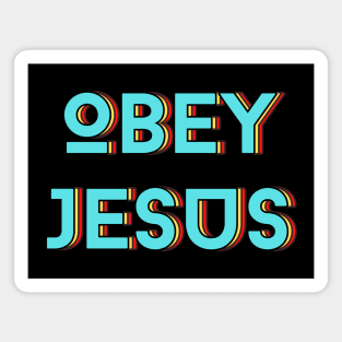 Obey Jesus | Christian Typography Magnet